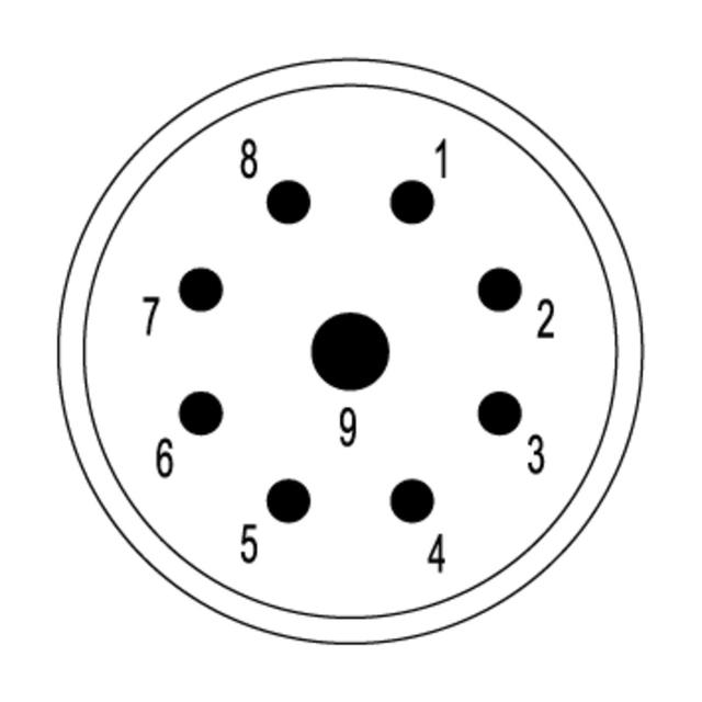 SAI-M23-SE-9 Wkład styku (złącze okrągłe), Wkładka, złącze męskie, 9-biegunowy, Przyłącze zagniatane, M23, Liczba biegunów: 9, kodowanie: brak /1szt./ 1170050000 WEIDMÜLLER