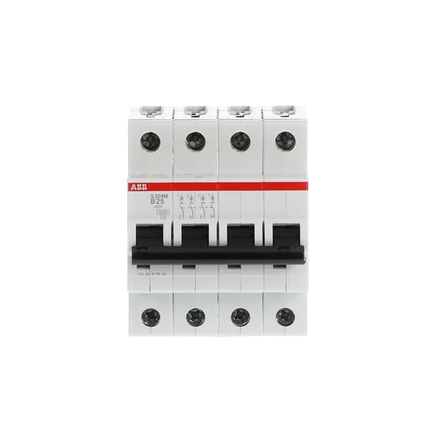 S204M-B25 Wyłącznik nadprądowy 10kA 4P B25A 2CDS274001R0255 ABB
