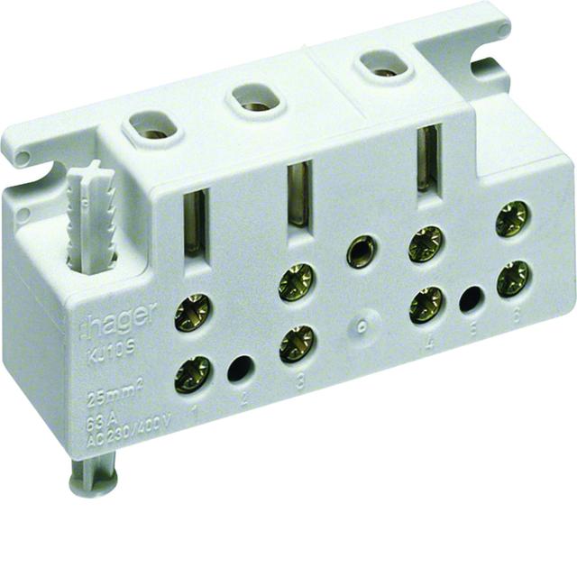 Listwa zaciskowa licznikowa 63A 1+N KJ10S HAGER