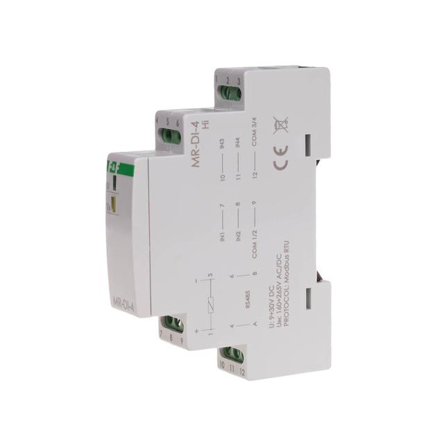 Moduł rozszerzeń wejść cyfrowych z wyjściem MODBUS RTU 1 moduł MAX-MR-DI-4HI F&F