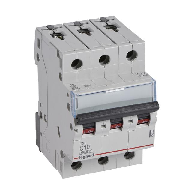 WYŁĄCZNIK NADPRĄDOWY S 313 3P C 10A 10000A SERII TX3, Legrand