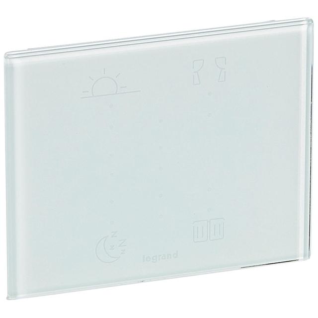 MYHOME BUS/SCS - STEROWNIK DOTYKOWY DZIEŃ/NOC/ROLETY:GÓRA/DÓŁ SZKŁO KAOLIN, Legrand