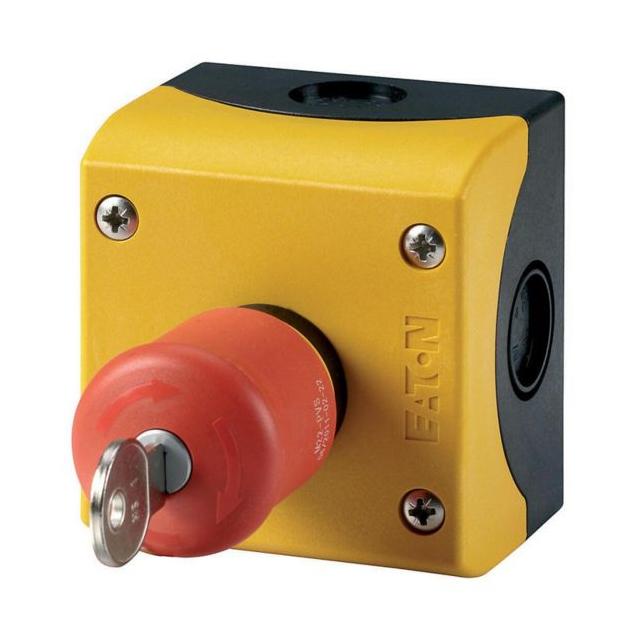 M22-PVS/KC11/IY Kaseta z przyciskiem bezpieczeństwa z kluczem 1Z 1R IP66 216523 EATON