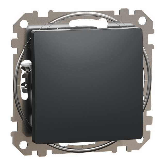 Sedna Design & Elements, łącznik 1-biegunowy, czarny antracyt