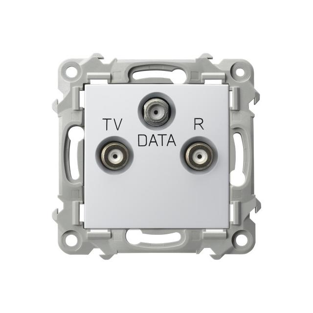 SZAFIR Gniazdo antenowe RTV-DATA kolor biały GPA-ZD/m/00 OSPEL