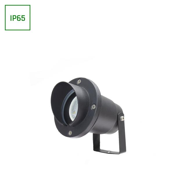 FLORI GU10 ALU ANGLE 250V IP65 98x180mm CZARNA wbijana, ruchoma