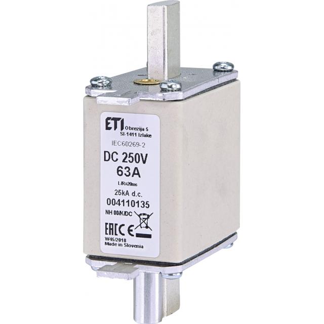 Wkładka topikowa NH DC z wybijakiem NH00 K 63A 250V DC 004110135 ETI