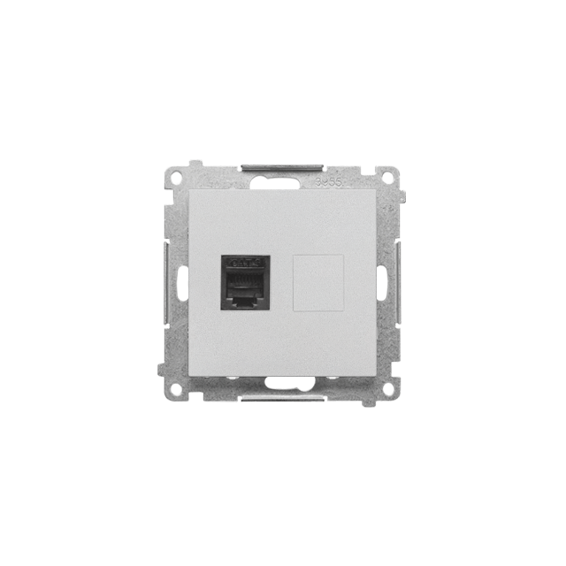 Simon 55 Gniazdo telefoniczne pojedyncze RJ12 Aluminium mat