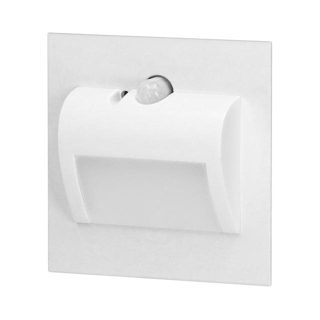 DRACO LED NEW 1,5W, oprawa schodowa podtynkowa, 12VDC, 30lm, 3000K, biała, czujnik ruchu i zmierzchu