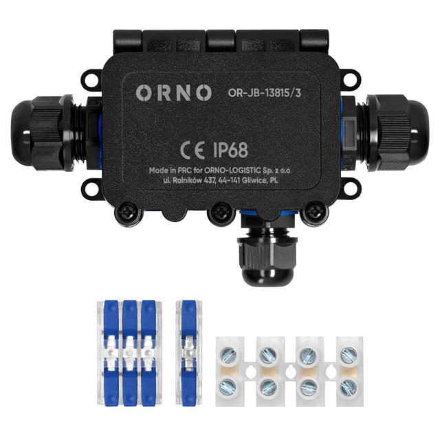 Puszka natynkowy HD IP68, 0,5-6,0mm2 ,2 dławnice M20, 1 dławnica M16 OR-JB-13815/3 ORNO