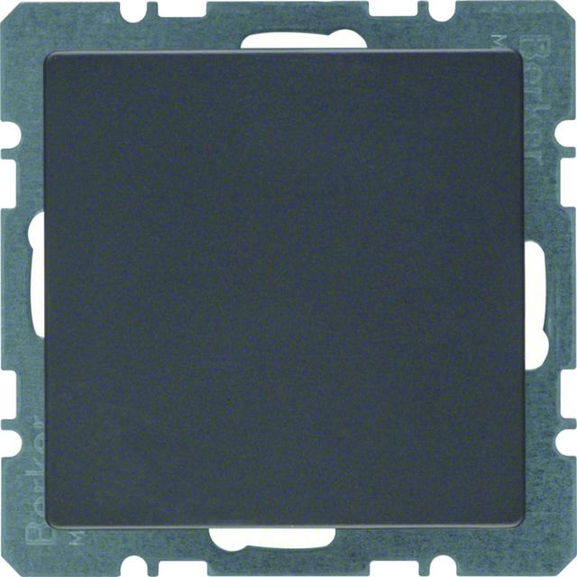 BERKER Q.x Zaślepka z płytką czołową bez pazurków rozporowych antracyt aksamit lakierowana 10096086