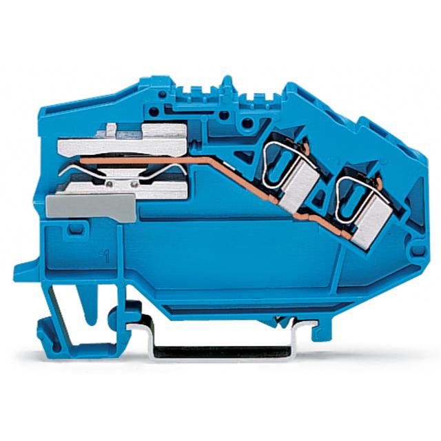 topJob złączka 2-przewodowa 4 mm2 do przewodów neutralnych niebieska