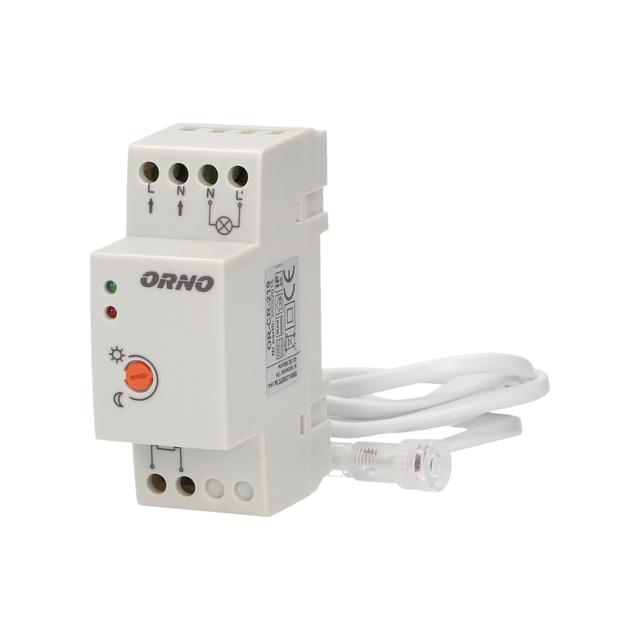Czujnik zmierzchowy na szynę DIN z hermetyczną zewnętrzną sondą IP65 3000W OR-CR-219 ORNO