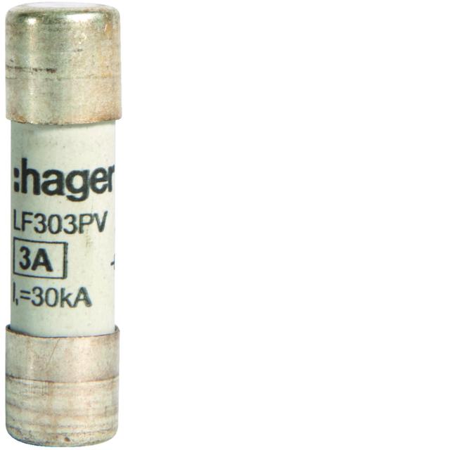 Wkładka bezpiecznikowa cylindryczna CH-10 10x38mm gPV 3A 1000VDC LF303PV HAGER