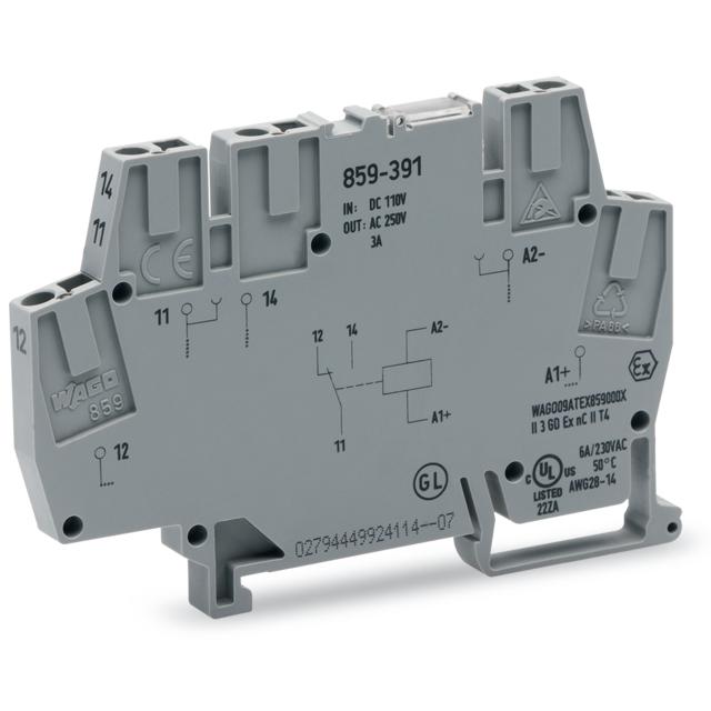złączka z przekaźnikiem miniaturowym 110 V DC 1p /10szt./ WAGO