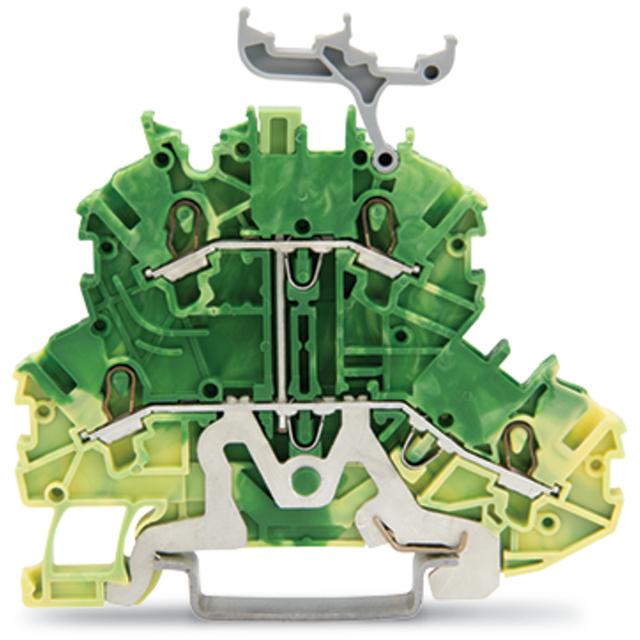 TOPJOB S złączka dwupiętrowa 4-przewodowa kolor żółto-zielony