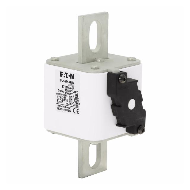 FUSE 700A 1250V 3FKE/115 AR CU Wkładka szybka 700A AC 1250V rozmiar 3 76x92x159 mm aR IEC, 170M6745
