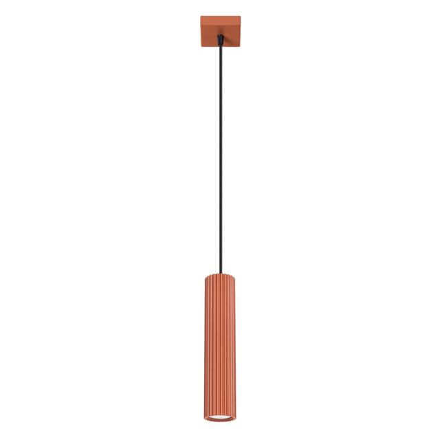 Sollux Lampa wisząca KARBON 1 ochra czerwona SL.1630