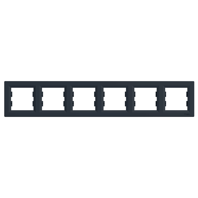 Asfora, ramka 6-krotna, pozioma, antracyt