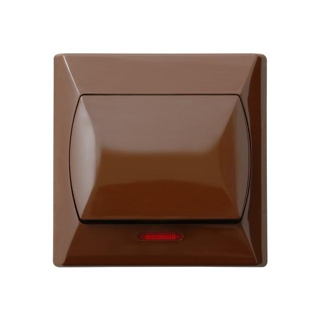 AKCENT Łącznik schodowy z podświetleniem pomarańczowym - kolor brązowy