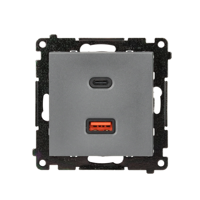 Simon 55 Ładowarka USB typ C+A 30W 230V grafitowy mat TEC2CAQ.01/116 KONTAKT
