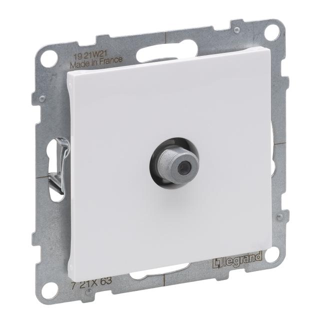 SUNO - Gniazdo TV typ  F  - końcowe - 1.5 dB, Biały, Legrand