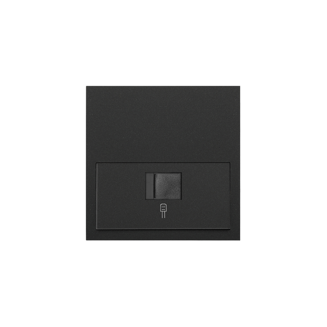 Simon 100 Panel 1-krotny: 1 gniazdo RJ45 czarny mat