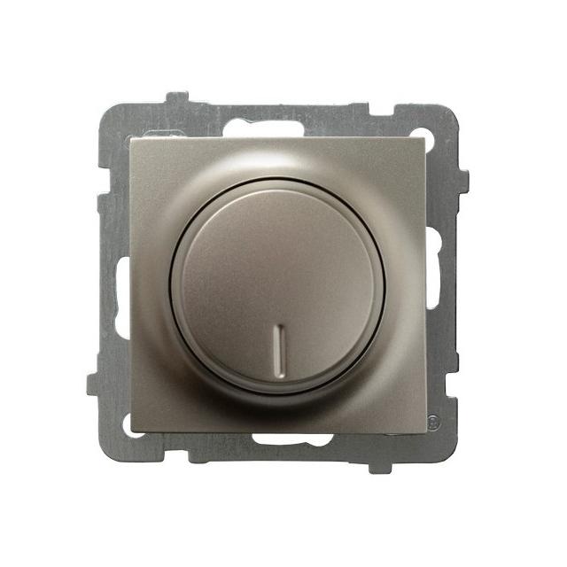 AS Ściemniacz przyciskowo-obrotowy przystosowany do obciążenia żarowego i halogenowego - kolor satyn