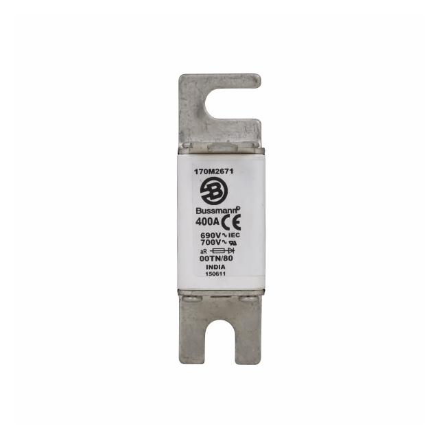 400A 690V aR 00TN/80 TYPE T IND. FUSE Wkładka szybka 400A AC 690V DIN 00 30x51x100 mm aR, 170M2671 E