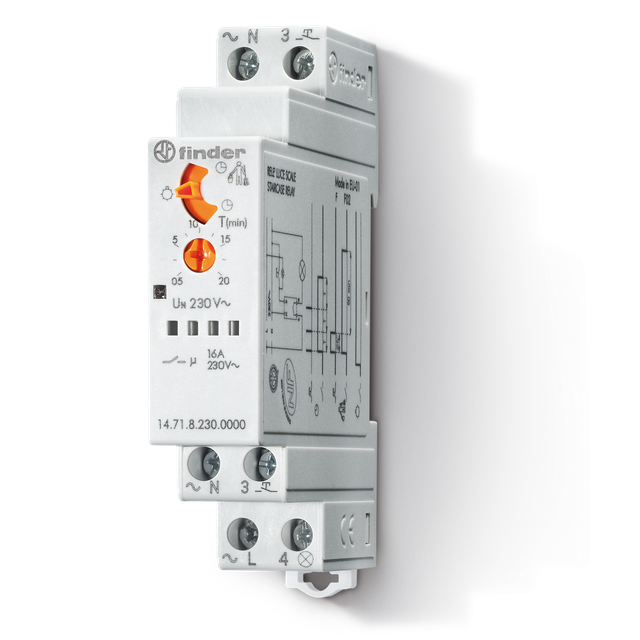 Automat do klatek schodowych serii 14: 1Z 16A 230V AC 14.71.8.230.0000 /5szt./ FINDER