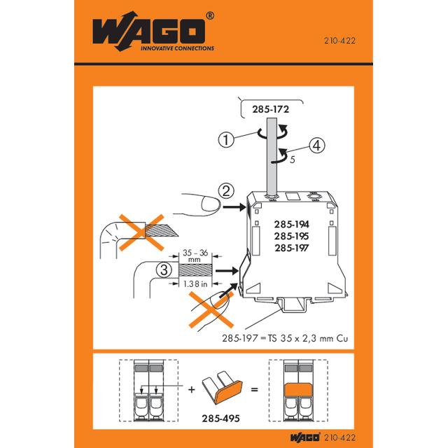 Naklejka z instrukcją obsługi /100szt./ WAGO