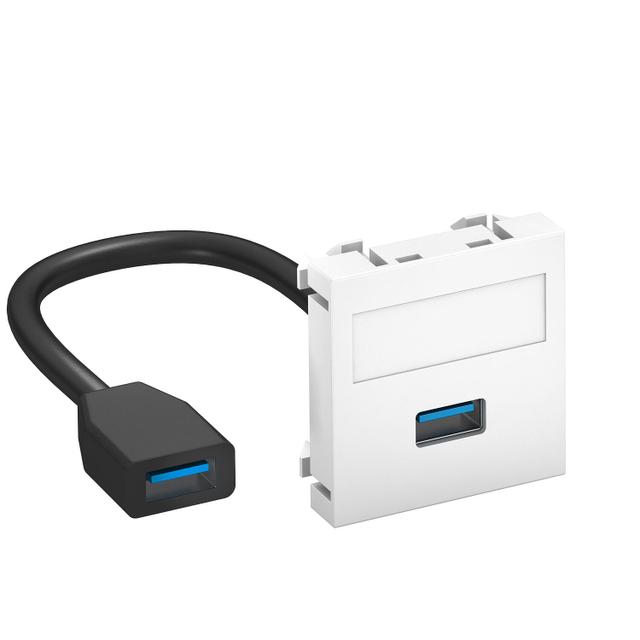 MTG-U3A F RW1, Wspornik multimedia USB 3.0 A-A, z kbl., gn.-gn.
