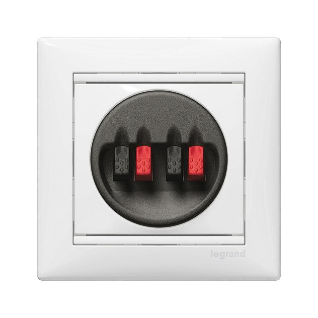 VALENA GNIAZDO GŁOŚNIKOWE PODWÓJNE BIAŁE, Legrand