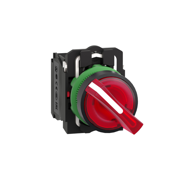 Harmony XB5 Przełącznik 2 położeniowy czerwony LED 24V XB5AK124B5 Schneider