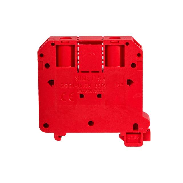Złączka szynowa 2‑przewodowa 16mm2 czerwona NOWA ZSG 1‑16.0Nc 11621311 SIMET