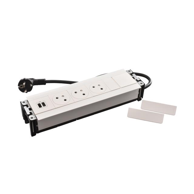 INCARA: MULTILINK - 3X2P+Z / USB A+C - 2,0 M-BIAŁY, Legrand