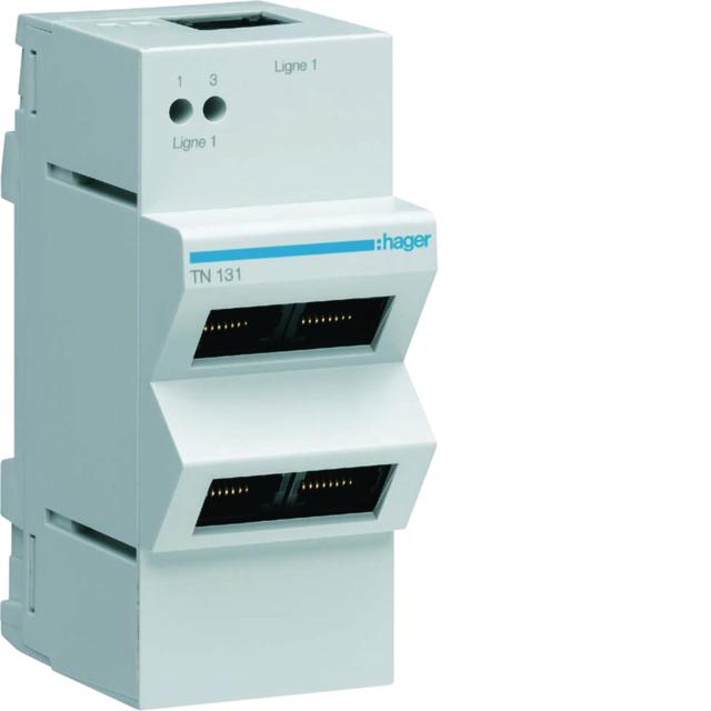 QuickConnect Patch Panel Telefon 1x4RJ45 TN131 HAGER