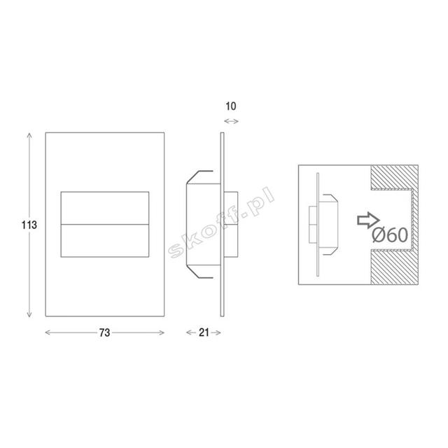 DUO TANGO SHORT – G(alu) /  B (niebieski)   [obud. Aluminium] [IP 66]