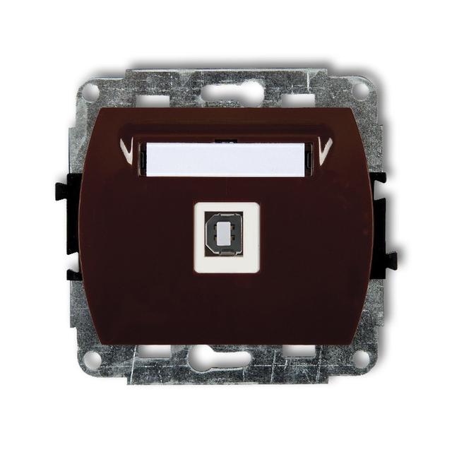 TREND Gniazdo pojedyncze USB A-B 2.0 brązowy 4GUSB-3 KARLIK