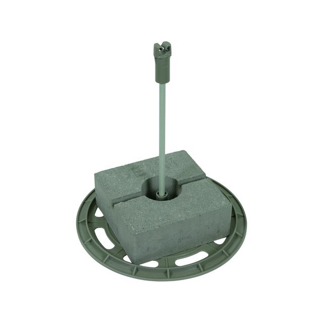 Kompletny wspornik DEHNiso-DLH z podstawą betonową i podkładką, na odstęp s=25 cm