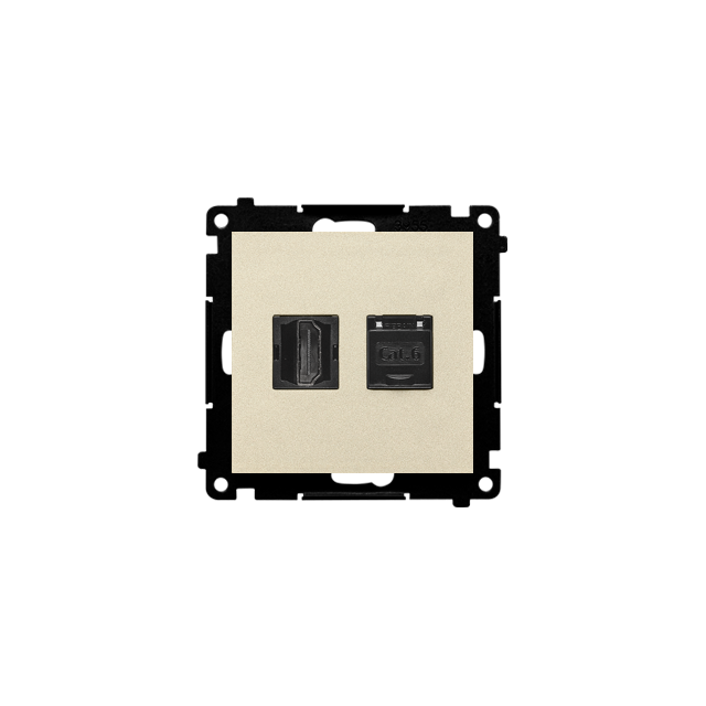 Simon 55 Gniazdo HDMI + RJ45 kat.6 Szampański mat TGHRJ45.01/144 KONTAKT