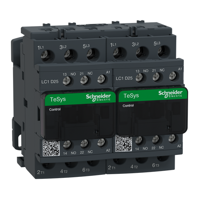 Stycznik nawrotny I=25A AC-3 napięcie cewki 110 V AC LC2D25F7 SCHNEIDER