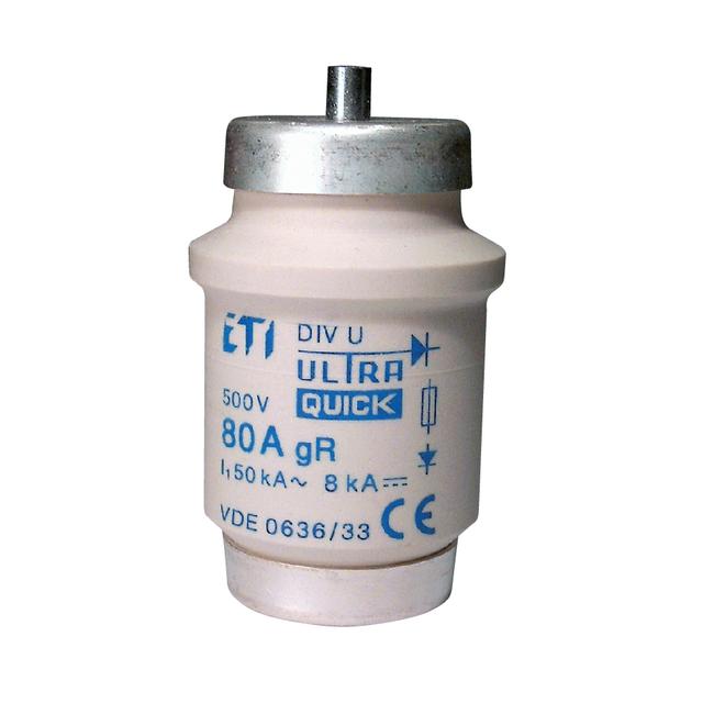 Wkładka topikowa ultraszybka DIV UQ gR 80A 500V 004324001 ETI