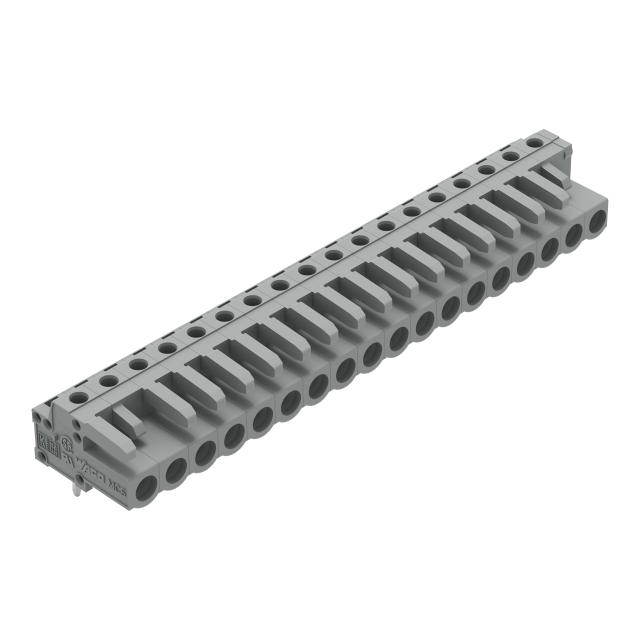 MCS-MIDI Classic gniazdo kątowe 18-bieg. szare raster 5 mm /25szt./ WAGO