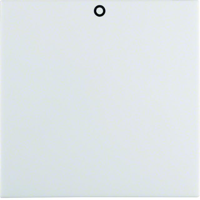 BERKER B.Kwadrat Klawisz z nadrukiem 0 do łącznika 2- i 3-bieg. biały 5316228999 HAGER