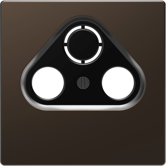 Merten, D-Life, płytka centralna gniazda RTV, 3 otwory, mocca metalik