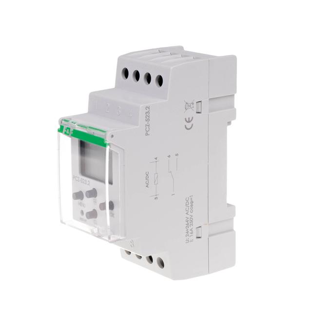 PROGRAMOWALNY ZEGAR STERUJĄCY IMPULSOWY, 2X125 WPISÓW, STYK: 1P, I=16A, 24÷264V AC/DC, 2 MODUŁY