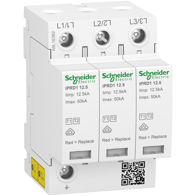 Ogranicznik przepięć iPRD1 12.5R-T12-3 3P T1+T2 (B+C) 12,5kA A9L16382 Schneider