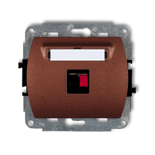 TREND Mechanizm gniazda głośnikowego pojedynczego brązowy metalik