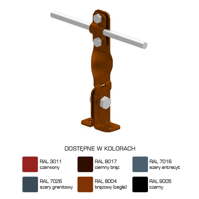 Uchwyt na blachę kątowo-skręc.,Z-śrubaH=14,5cm/LA/